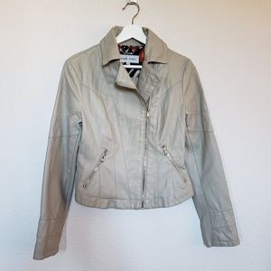 BNWOT Black Rivet distressed Faux Leather Jacket